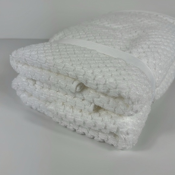 Ecoexistence Bamboo Bath Hand Towels White 2pc Set Cotton Rayon Soft NEW - Picture 9 of 10